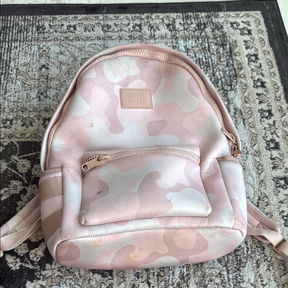 Dagne Dover Dakota size large Pink Camo Neoprene Backpack